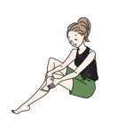 セルフケアをする女性イラスト