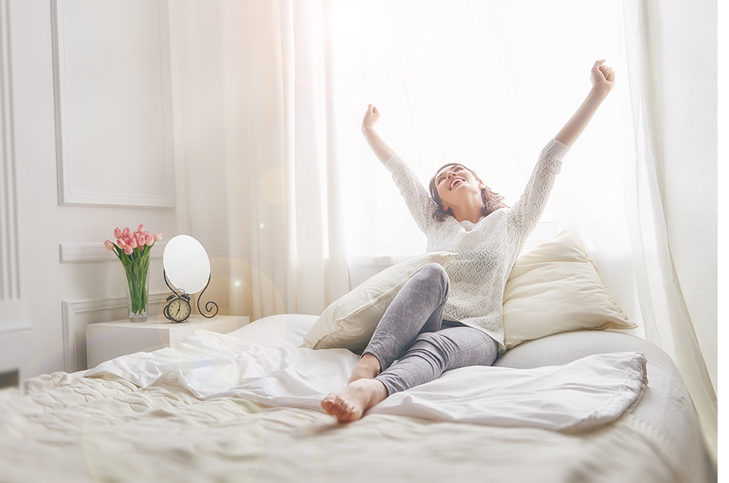朝の目覚めが良い女性
