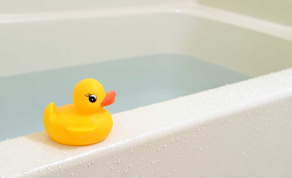 温かいお湯が湧いたお風呂